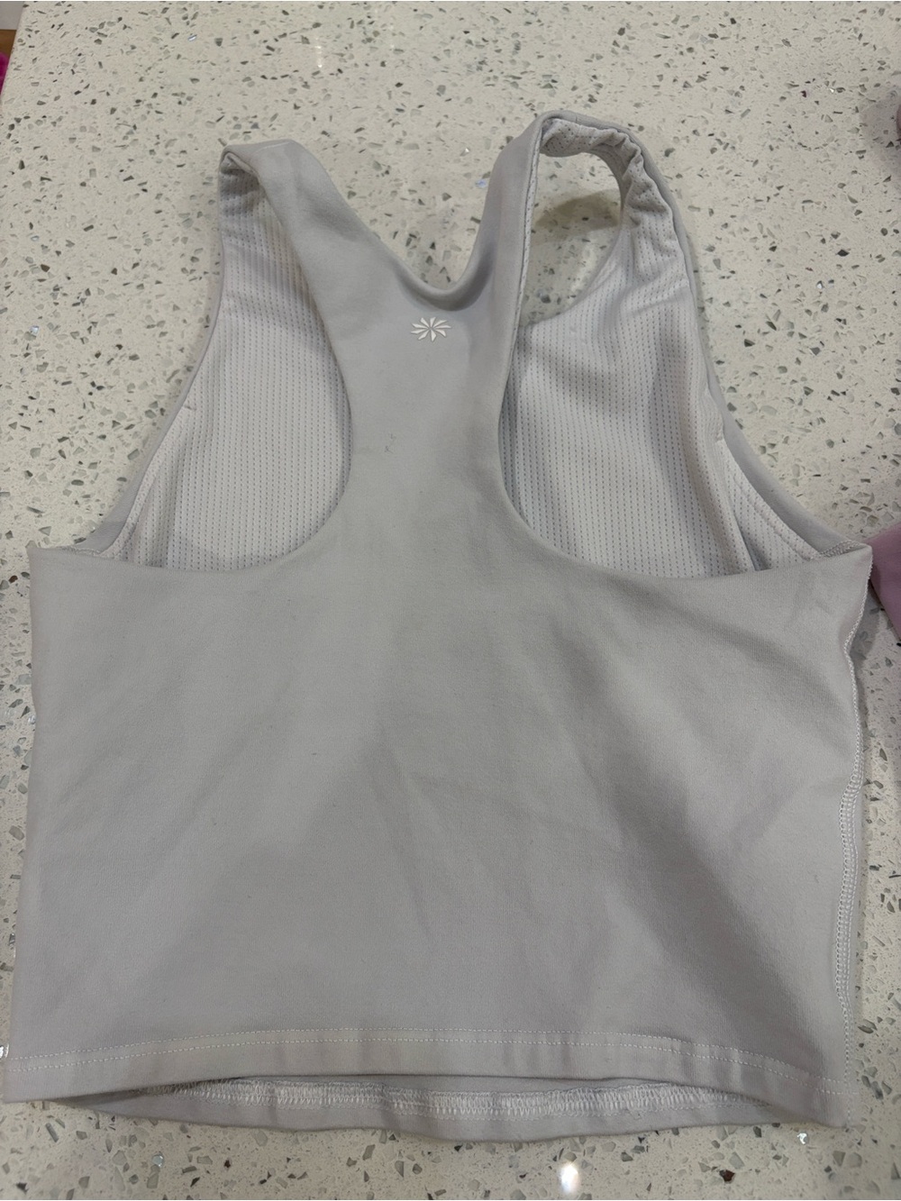 Athletic All in Motion & Athleta Works Girls' Tank Tops - white and Light Pink - Picture 5 of 8